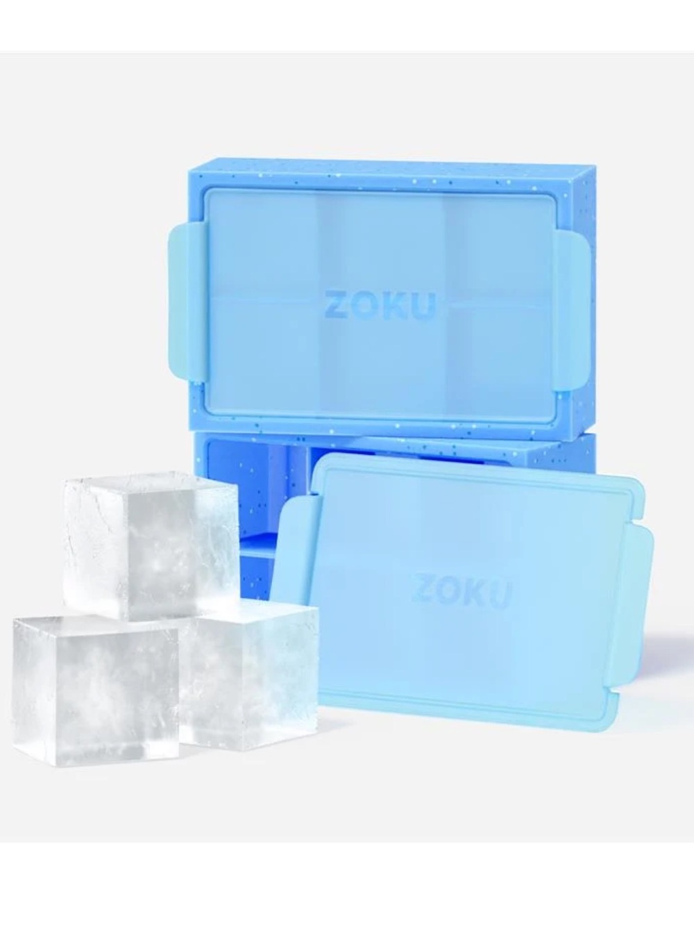 Zoku Jumbo Ice Trays -Two Blue Trays